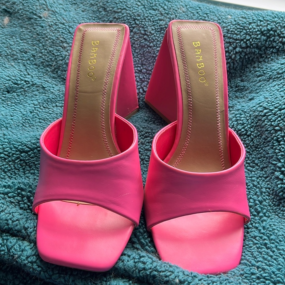 Pink Wedge Heels